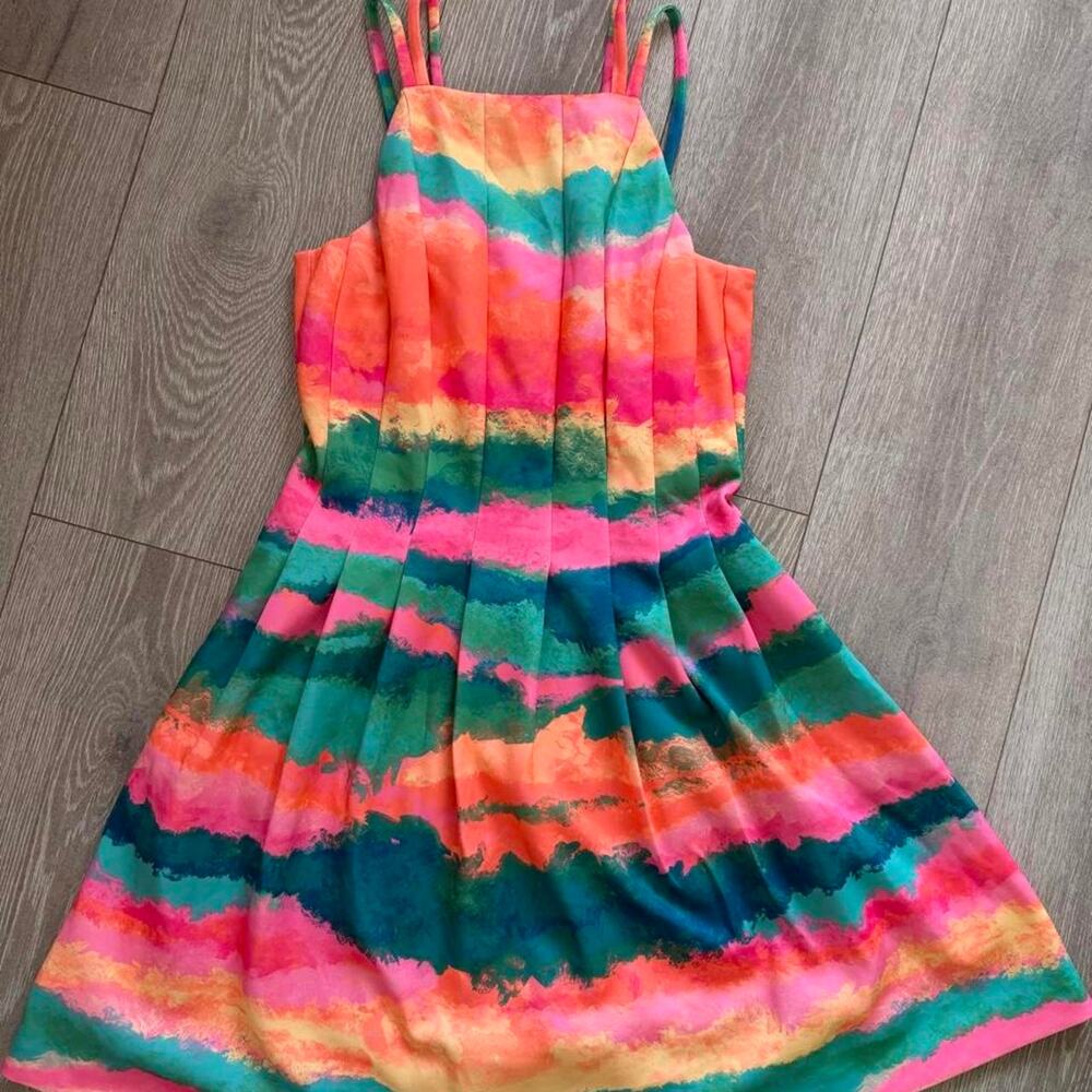 Vince camuto watercolor dress